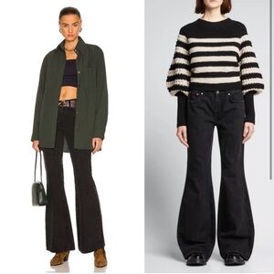 GRLFRND | Stella Ultra Flare Low Rise In Black Washed Size: 25